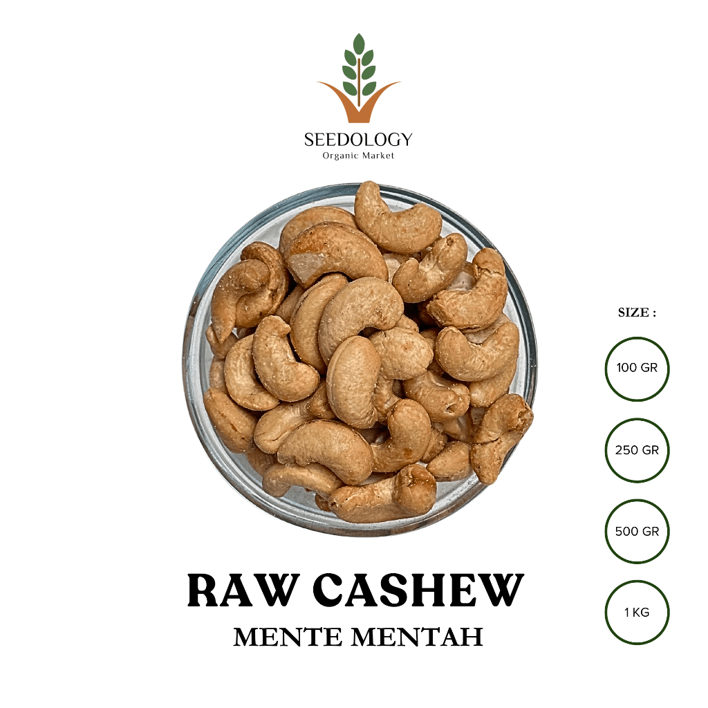 

Raw Cashew 100gr - Kacang Mete/Mente/Mede Mentah Utuh