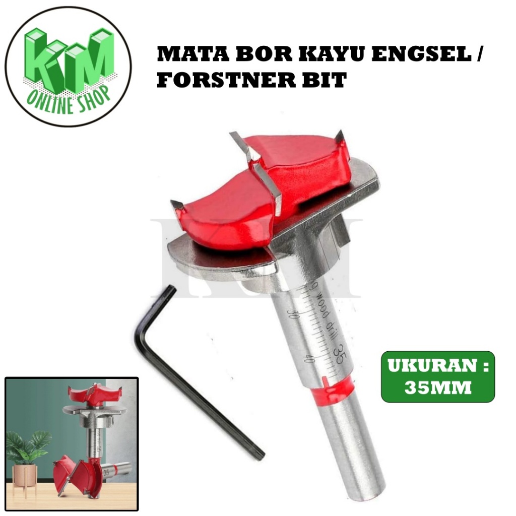 Mata Bor Engsel Sendok 35mm  / Mata Bor Kayu Engsel Forstner Bit / Mata Bor Engsel 35 mm + Stopper