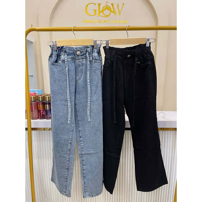 CELANA JEANS CUTBRAY SNOW BLUE & HITAM