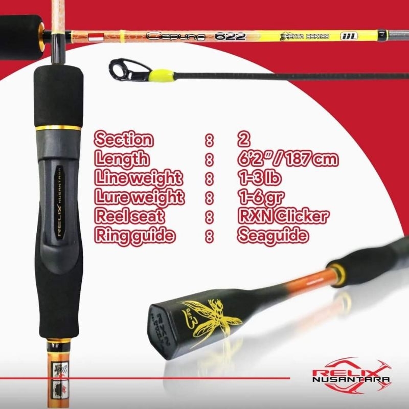 Joran Relix Nusantara Capung 622 Penta Series Gen 3