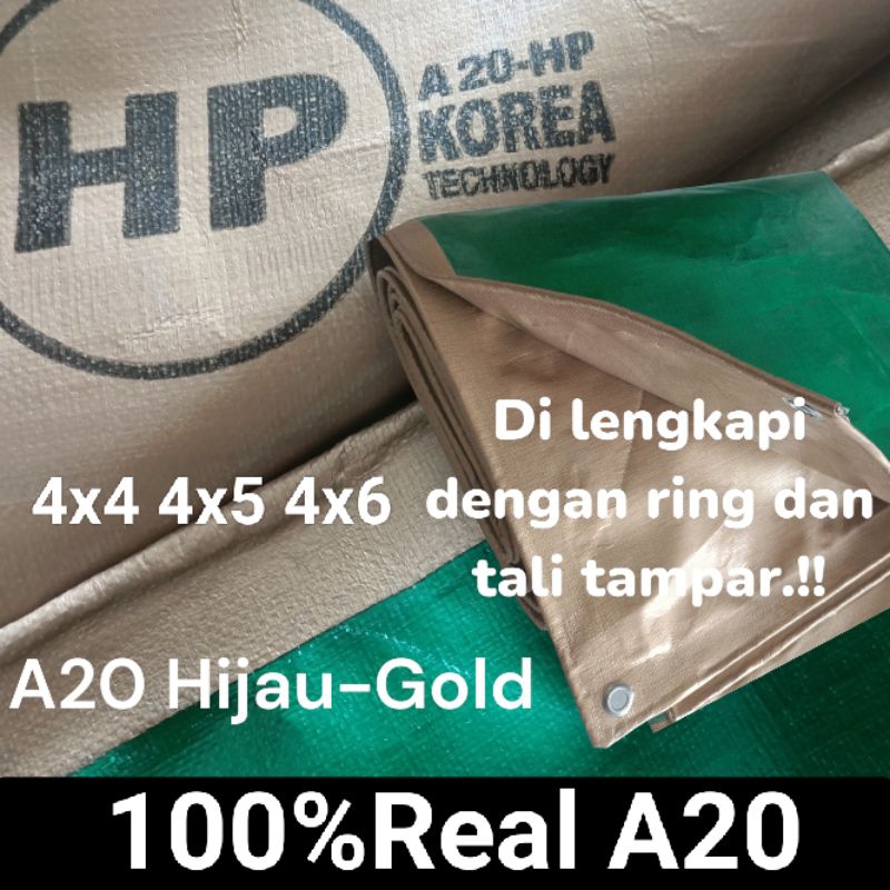 Terpal plastik A20 Original Hijau-Gold, hijau-hijau