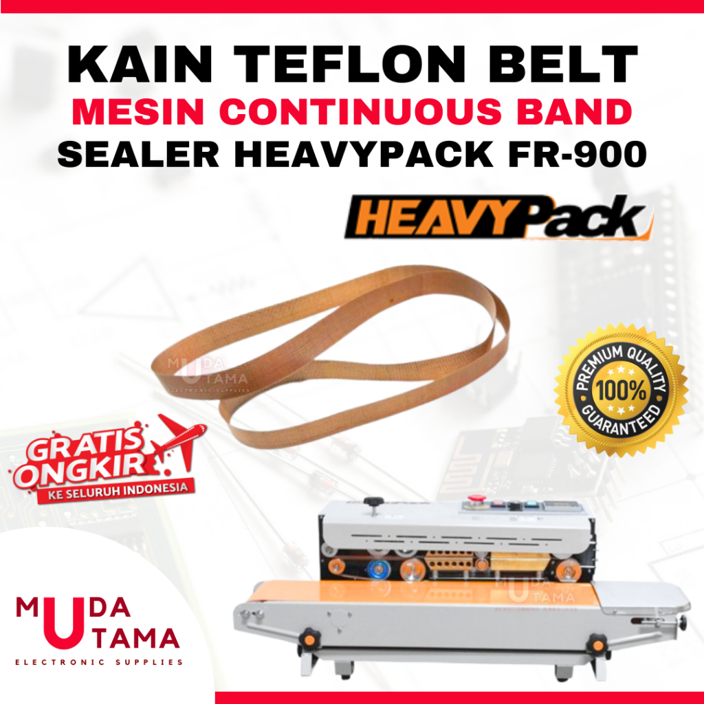 KAIN TEFLON MESIN SEALER HEAVYPACK FR900 - SEALING BELT HEAVYPACK FR-900  - TEFLON BELT SEALER HEAVY