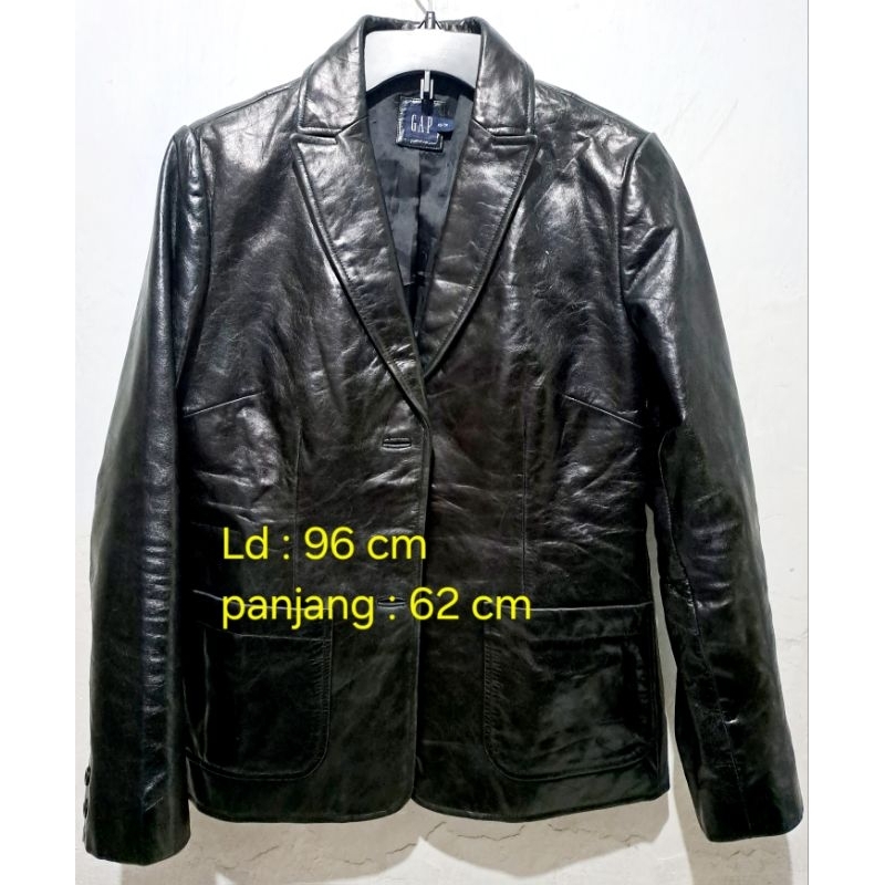 Jaket blazer unisex bahan kulit sapi dari GAP