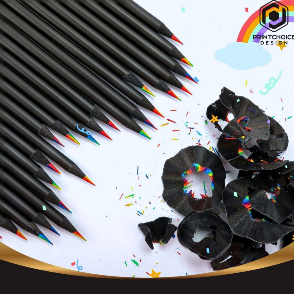 

Pensil Pelangi Tujuh Warna Gradien Ins Pensil Warna Kayu Hitam Multi-Warna Pena Lukisan Warna-Warni