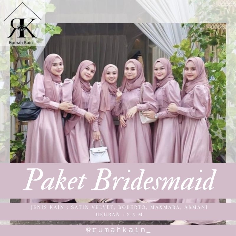 KAIN SATIN BRIDESMAID/Satin Khusus Bridesmaid/Satin Glossy/Ukuran 2,5m