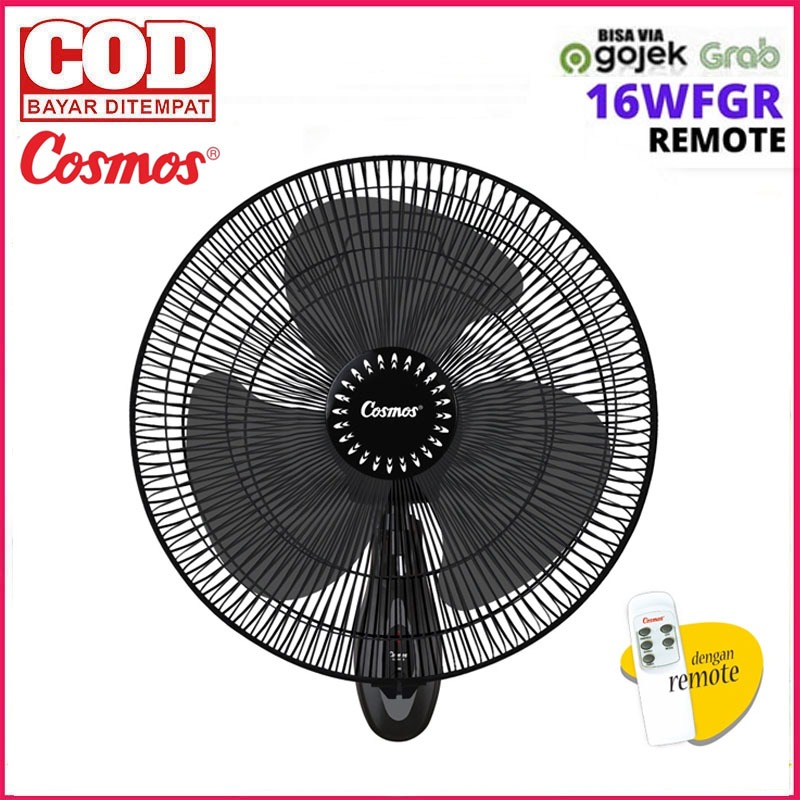 Kipas Angin Dinding Cosmos 16 WFGR With Remote Control