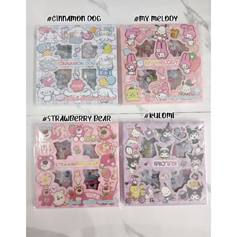 

sticker lucu/sticker kekinian/sticker botol/tumblr/cinnamon dog/strawberry/kuromi/my melody