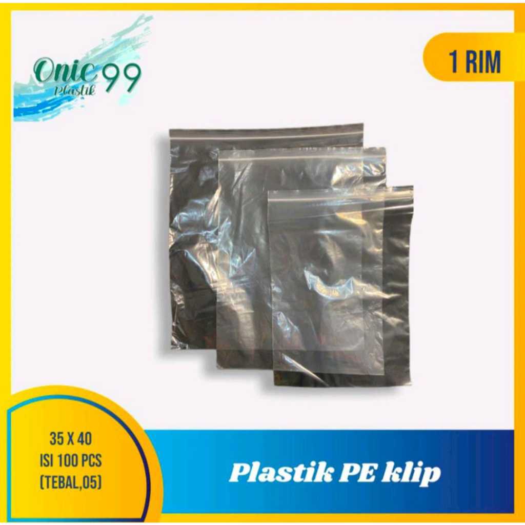 

PLASTIK PE KLIP BENING 35X40 ISI 100 LEMBAR / PLASTIK ZIPPER/PLASTIK ZIPLOCOK