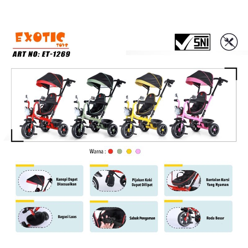 Sepeda Roda Tiga ET 1269 Exotic Tricycle