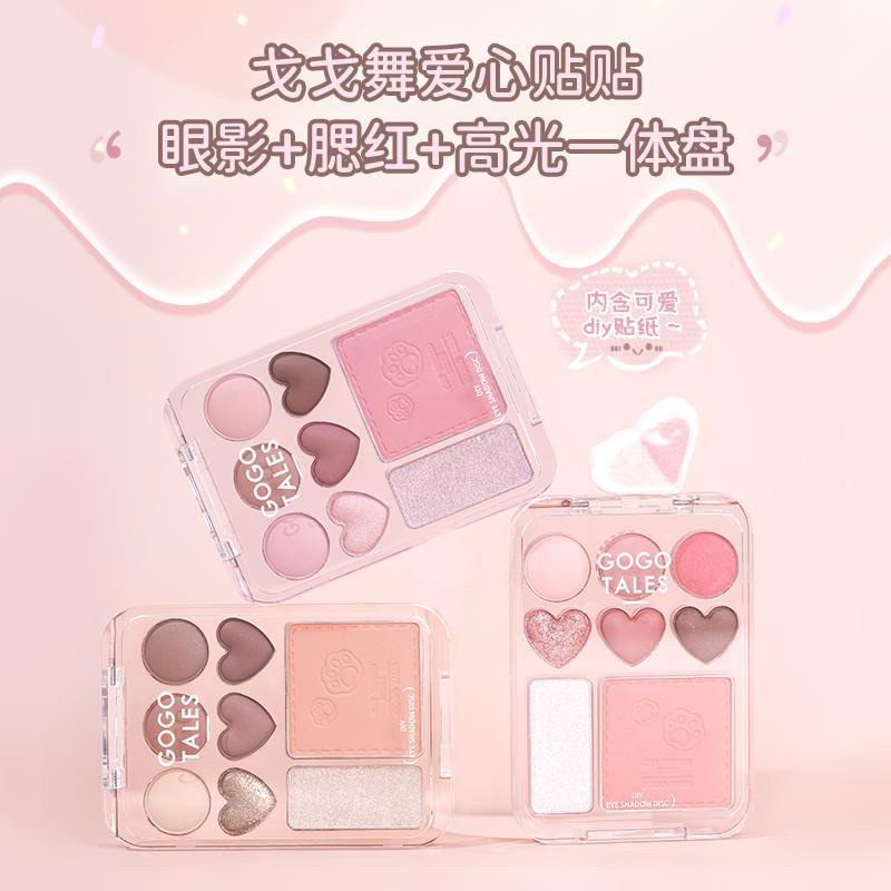 ORI 100% GA JUAL KW [JAPABYCIA] Gogo Tales All In One Blush Eyeshadow Highlighter Sweetheart Pallete