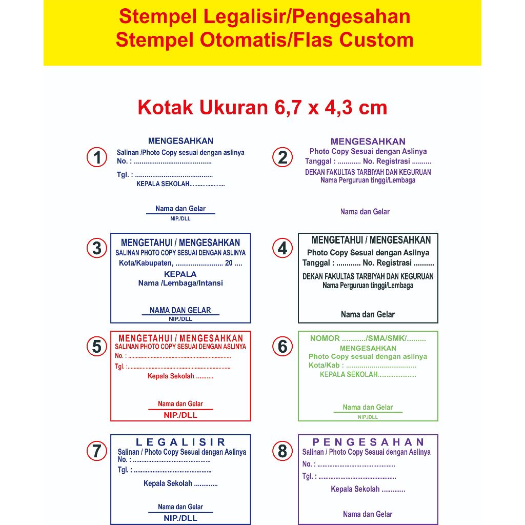 

stempel legalisir pengesahan sekolah dinas
