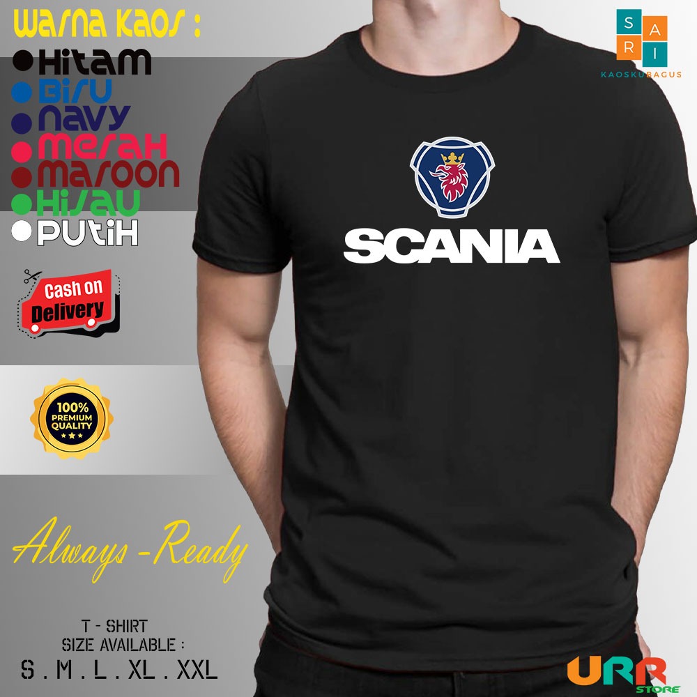 KAOS BAJU BISMANIA SCANIA LOGO SIMPLE KAOS DISTRO OTOMOTIF
