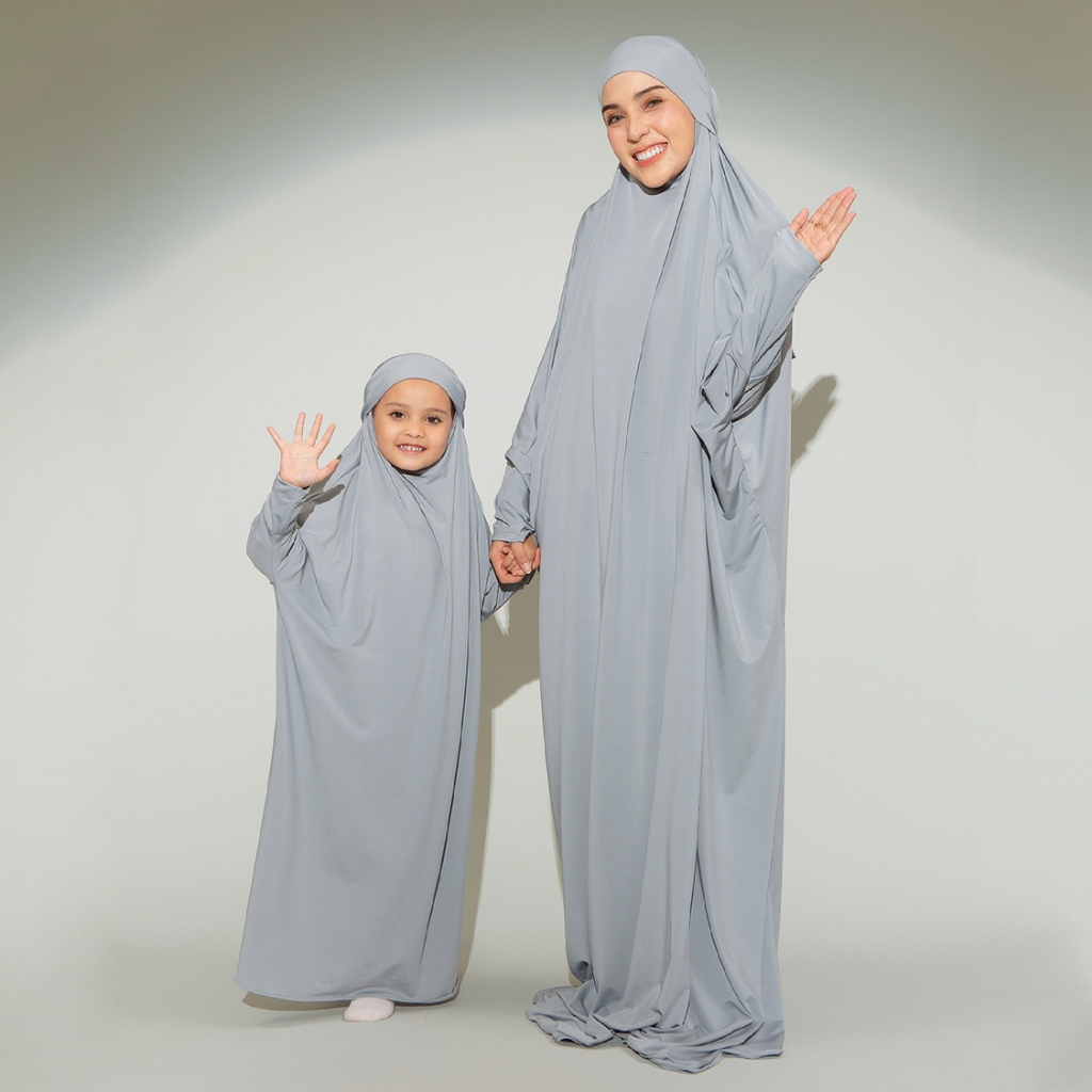 Lozy Hijab - Shameera Abaya Kids Lozy x Hamidah (Abaya Set French Khimar Anak Haji dan Umrah Bahan J