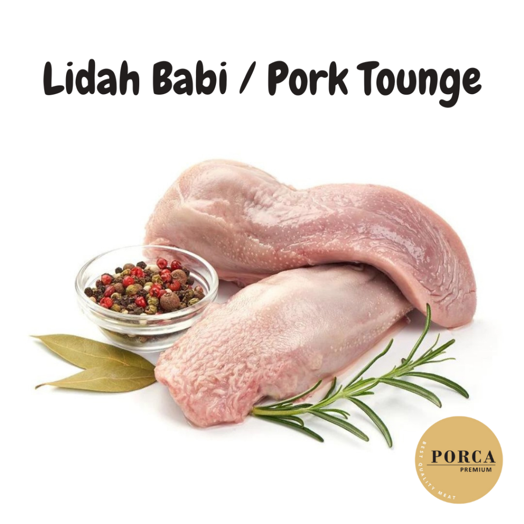

Lidah babi mentah pork tongue