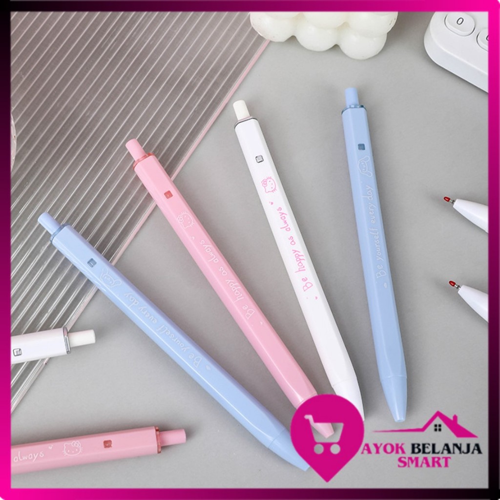 

ABS Pulpen Gel Karakter Kartun Lucu Gelpen Mekanik Kualitas Tinggi 0.5 mm Pena Gel Tekan Tinta Hitam Simple Ujung Pena Lancip Cute Cartoon Pens Ball
