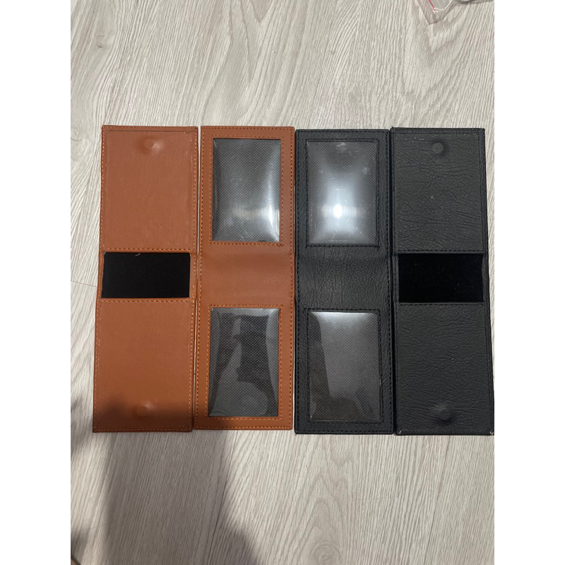 

card holder saku nametage dompet magnet idcard mewah kulit