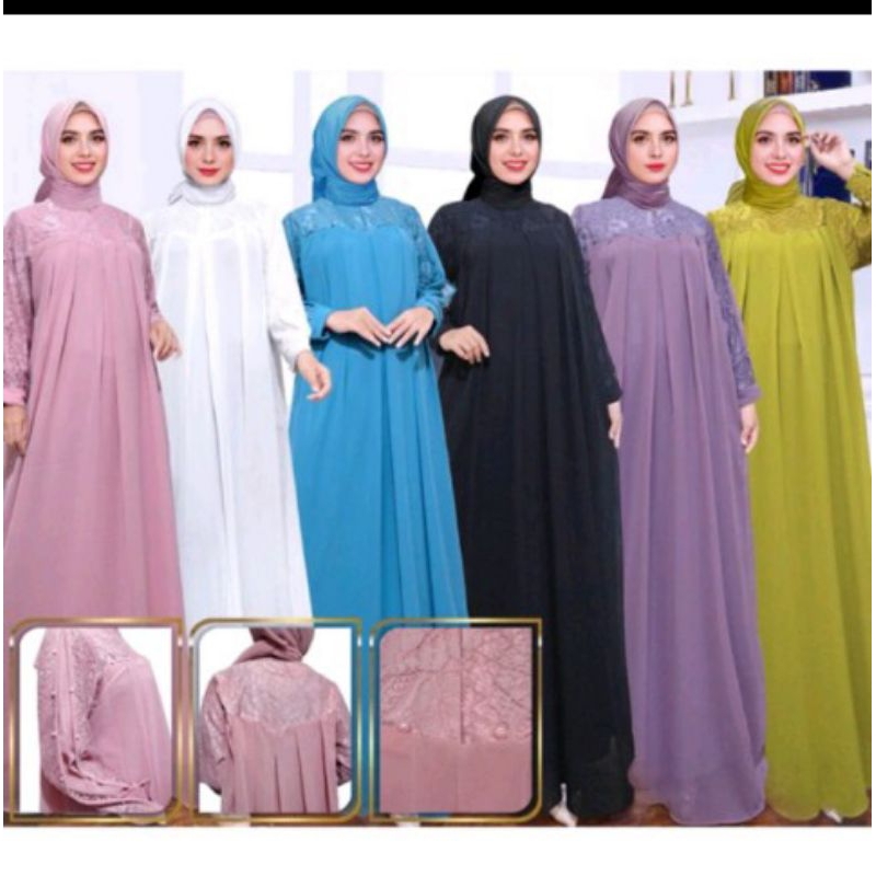 GAMIS DEWASA SET KHIMAR INARA/DresRemajaFreeHijab/FashionWanitaMuslim/BajuMuslimKondangan/GamisTerba