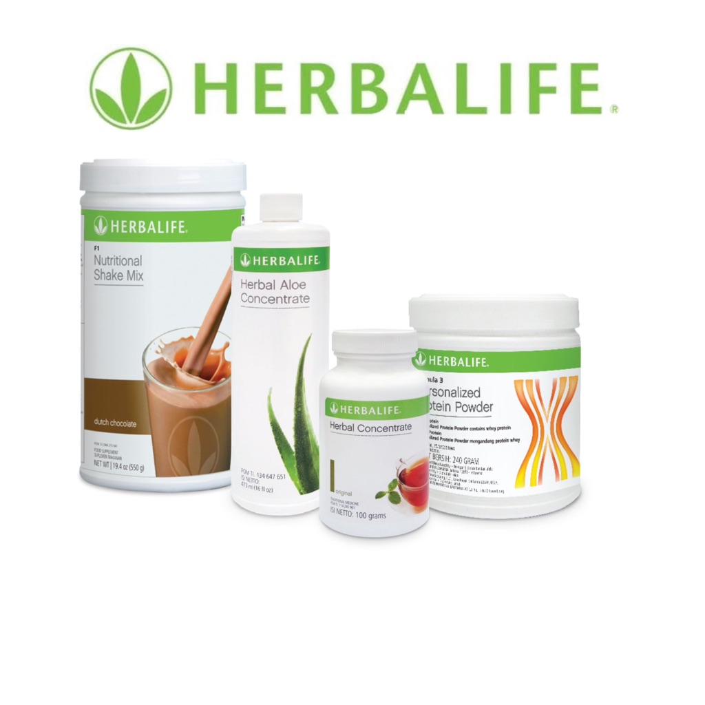 Herbalife Nutrition Original - Paket diet hemat - 4 produk herbalife - Shake, Hac, Teh ori, PPP