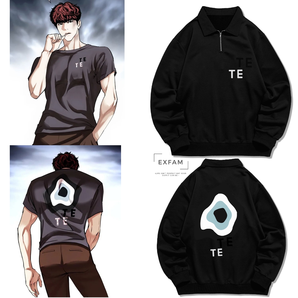 Jaket Halfzipper/Halfzipp Leejihoon TE Komik Lookism Outfits Korea