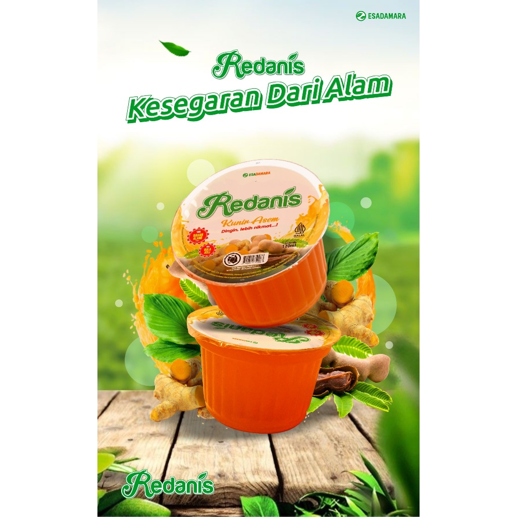 

100% Bahan Alami - Minuman Kunir Asem / Kunyit Asam 120ml - Redanis