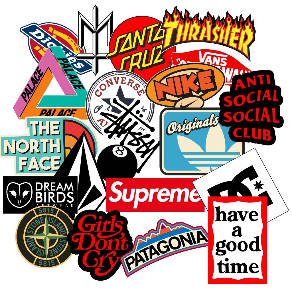 

50 STIKER BRAND STIKER BRAND STIKER CUTTING STIKER ESTETIK STICKER AESTHETIC STIKER MURAH