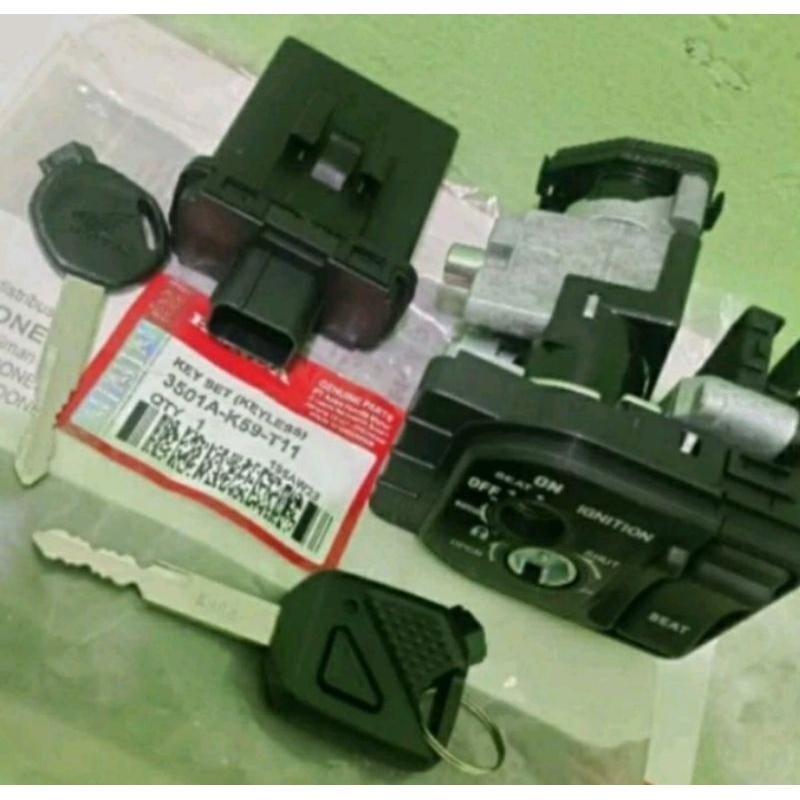 Kunci Kontak Plus Remot Honda Vario125 / 150 Honda Scoopy 2017 ~ 2020 K59 Keyless