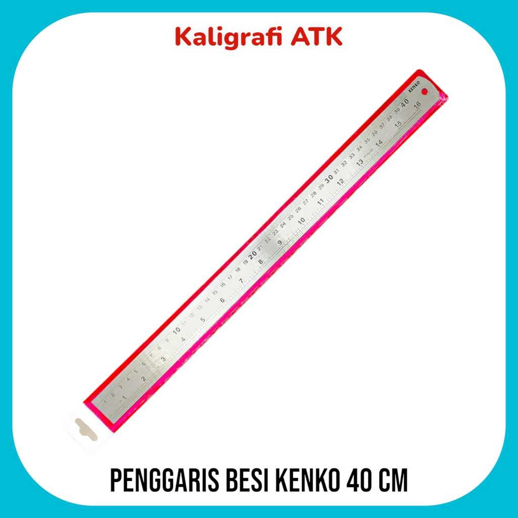 

Penggaris besi Kenko Stainless Steel Ruler 40 cm