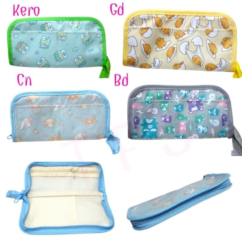 

CL Pouch tempat pensil.resleting Kuromi Cinnamoroll Melody Kitty Twin Stars Pochacco Badtz Maru Keroppi Gudetama