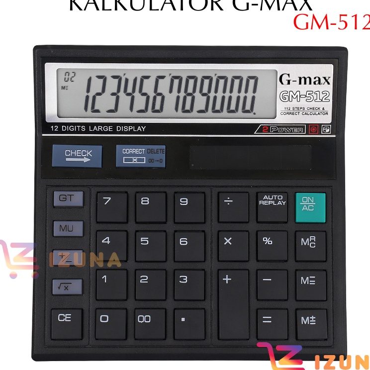 

Tinggi Peminat IZUNA KT1 KALKULATOR GMAX GM512 ALAT HITUNG KALKULATOR KALKULATOR ANGKA 12 DIGIT KALKULATOR GM512 KALKULATOR KANTOR KALKULATOR SEKOLAH ALAT MENGHITUNG