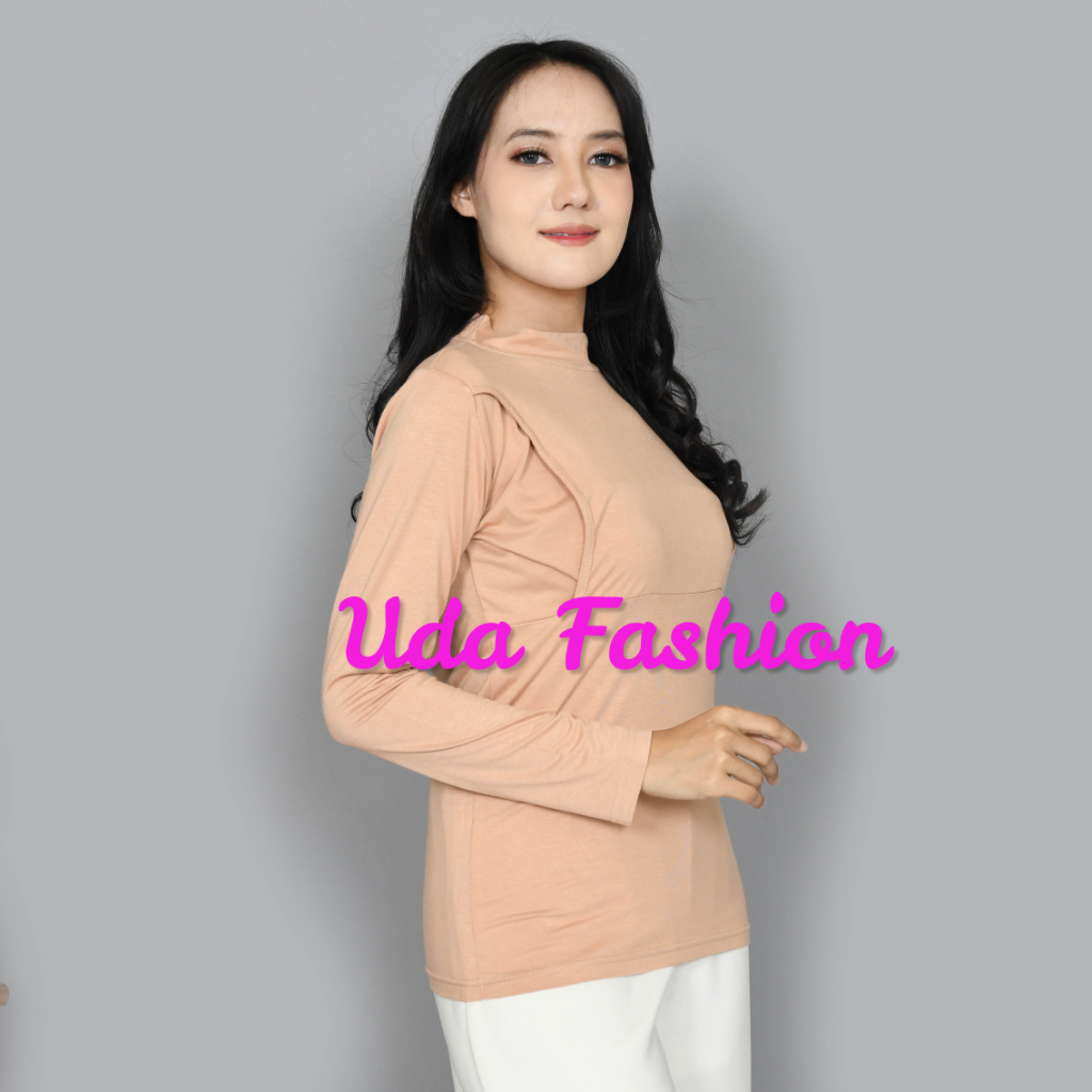 Baju Manset Ibu Menyusui Bunsui Bukaan Samping Lengan Panjang Bahan Spandek Rayon