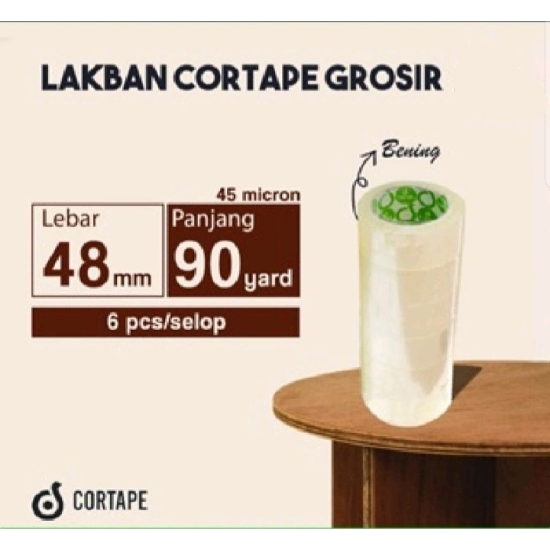 

AGEN LAKBAN CORTAPE 48mm x 90 yard 1 SELOP ISI 6