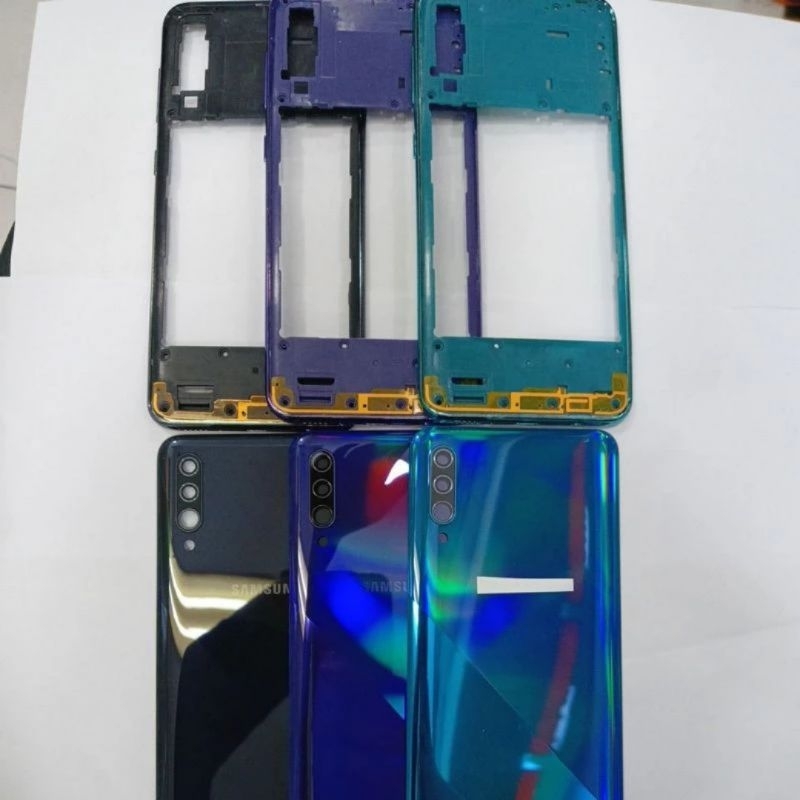 CASING FULLSET SAMSUNG A30S TUTUP BELAKANG + TULANG BEZZEL + KACA KAMERA DAN TOMBOL LUAR ON/OF FOLUM