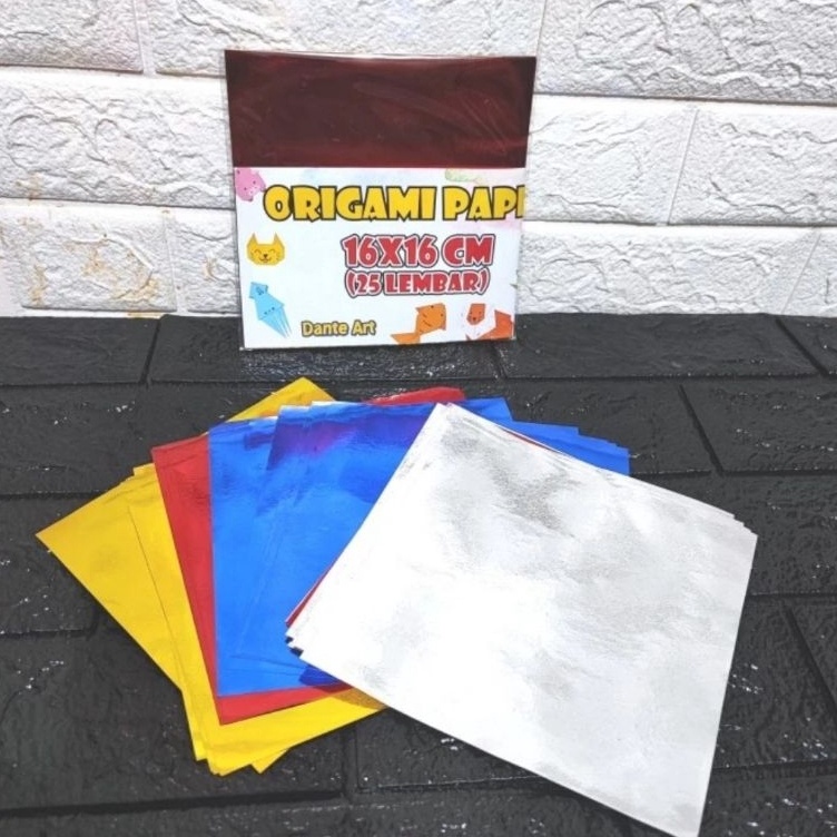 

Stock Limited Kertas Origami metalik origami kertas emas mengkilat per pack