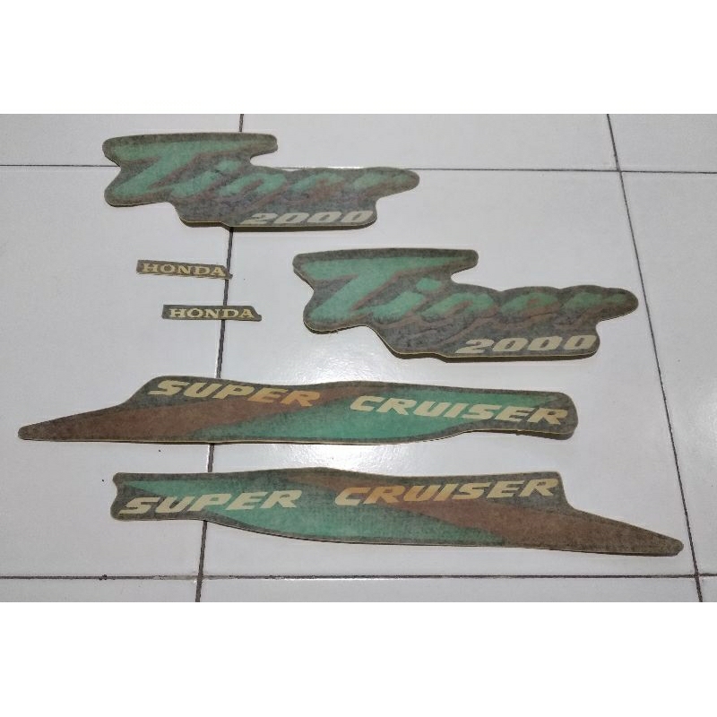 Striping/Stiker Tiger Lawas Warna Hijau Botol