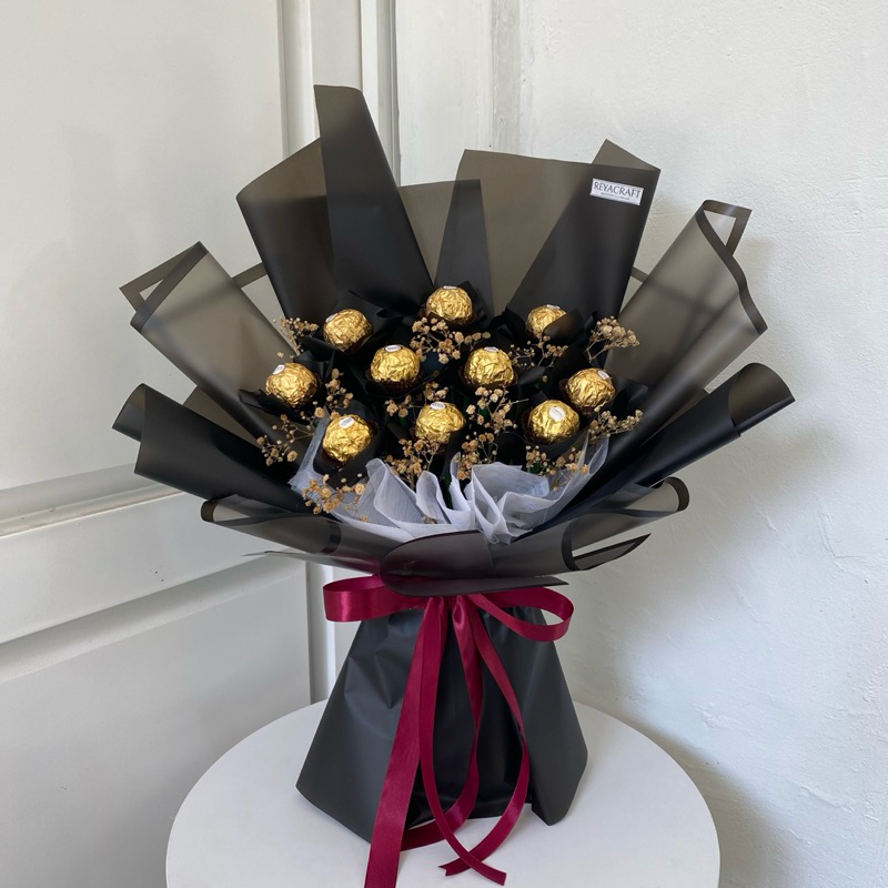 

Buket Fererro Rocher 10pcs | Buket Coklat | Ferrero Rocher Bouquet