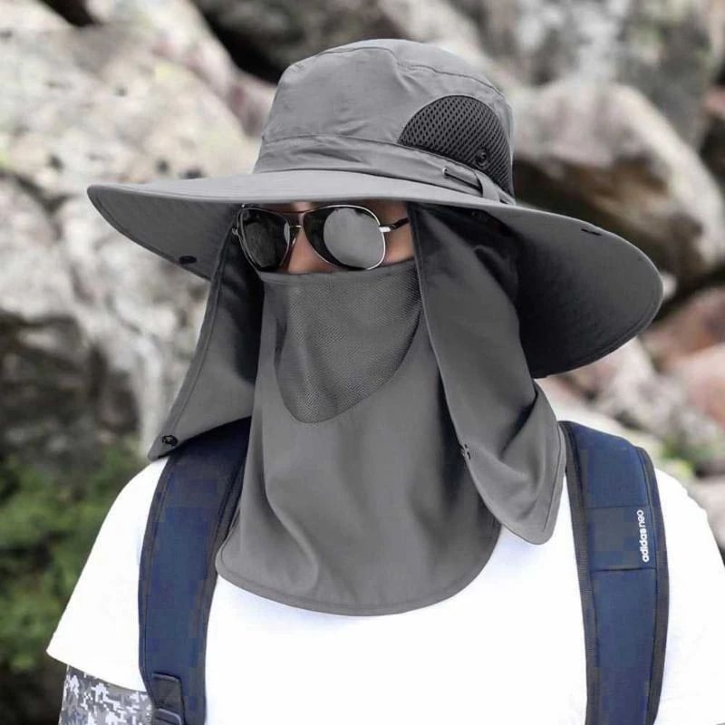 Topi mancing anti uv