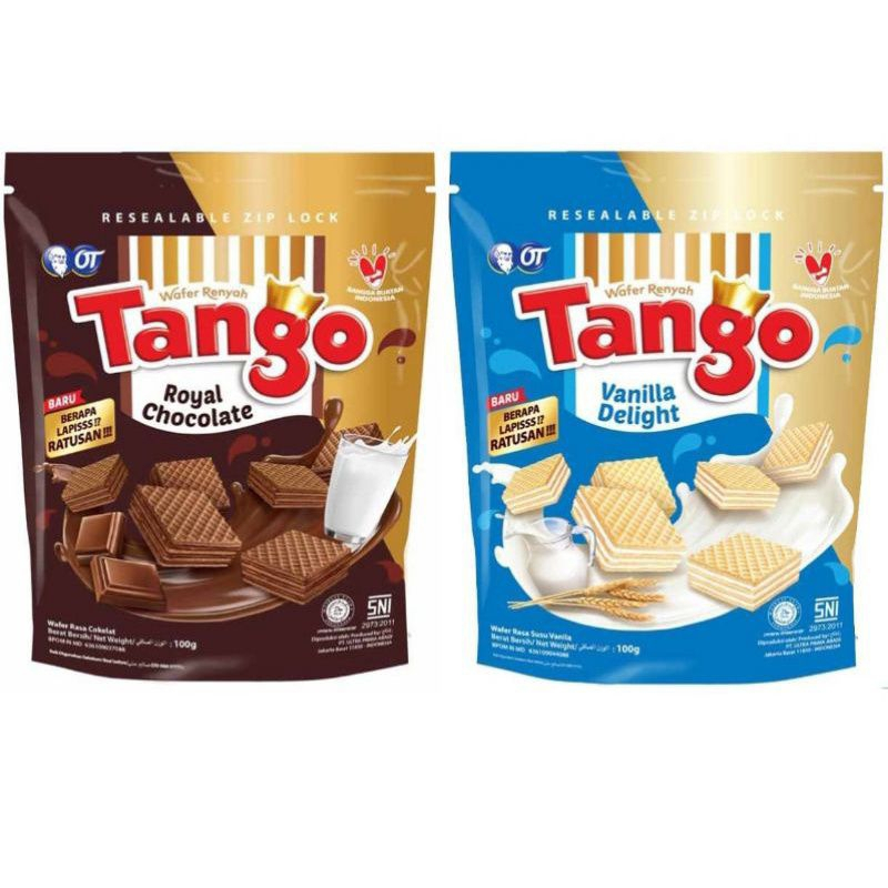 

Tango Pouch Zip Lock 100g Royal Chocolate | Vanilla Delight