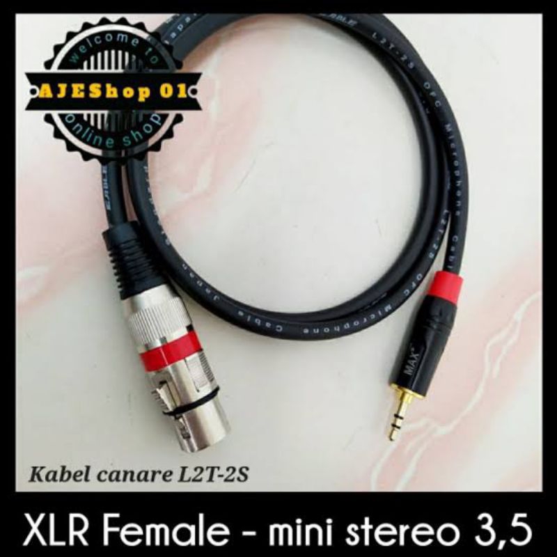 kabel jack xlr female to aux 3,5mm