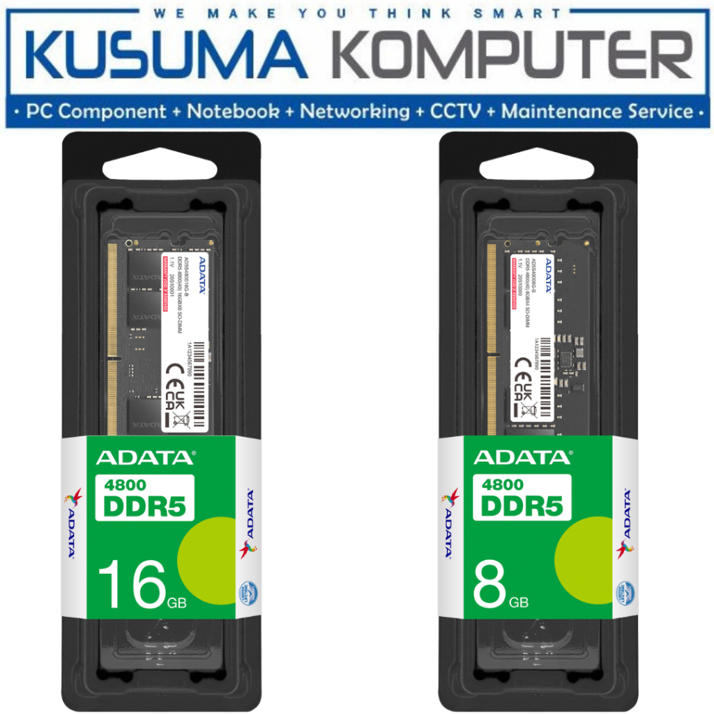 Adata DDR5 Ram Sodimm Single 16GB / 8GB 4800MHz