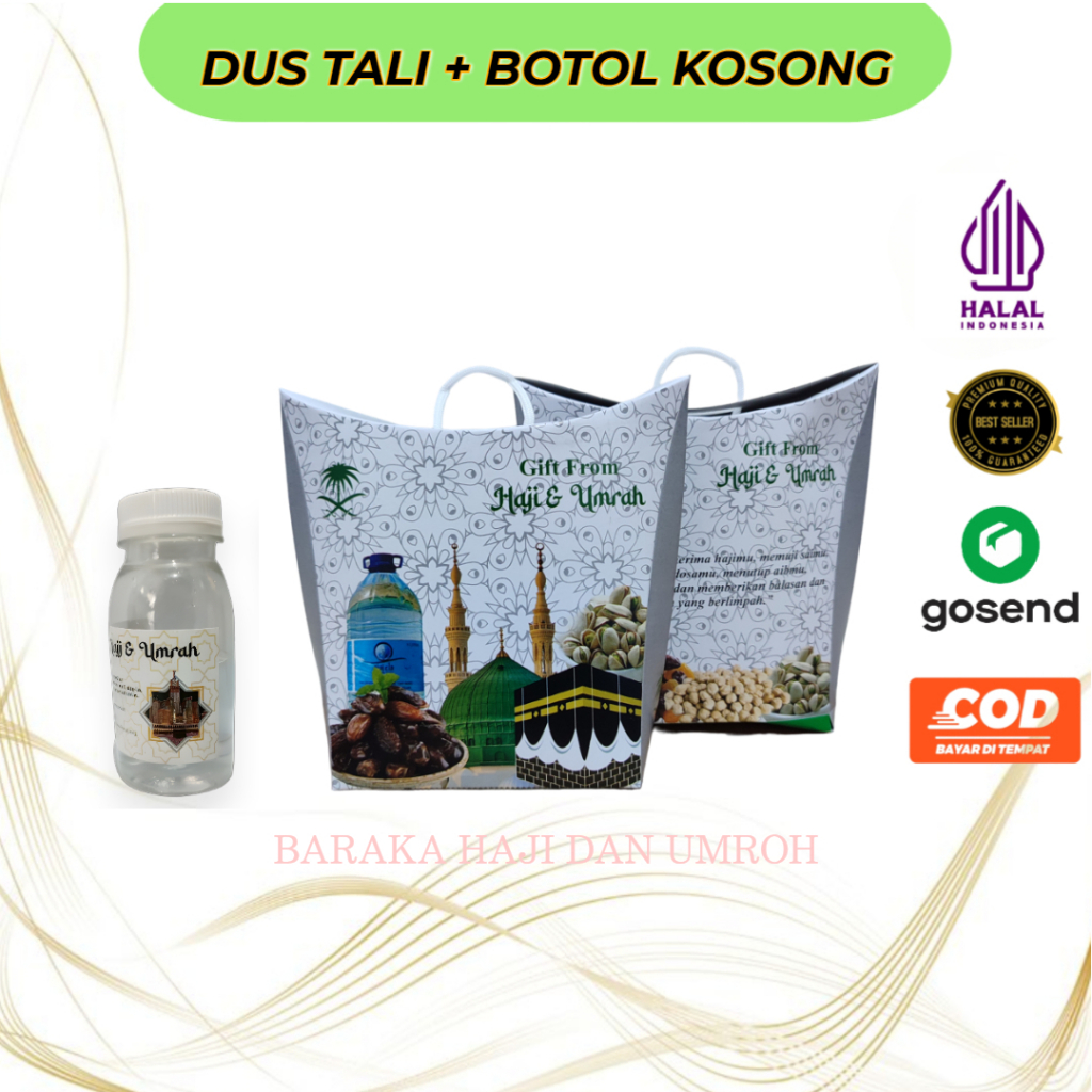 

Dus Paper Bag Tali Dan Botol Kosong - Oleholeh haji dan umroh