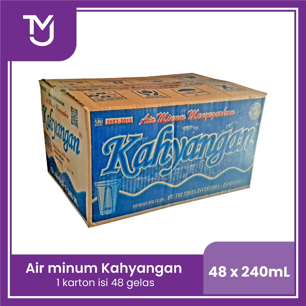 

Air Mineral Kahyangan gelas 240ml 1 dus isi 48