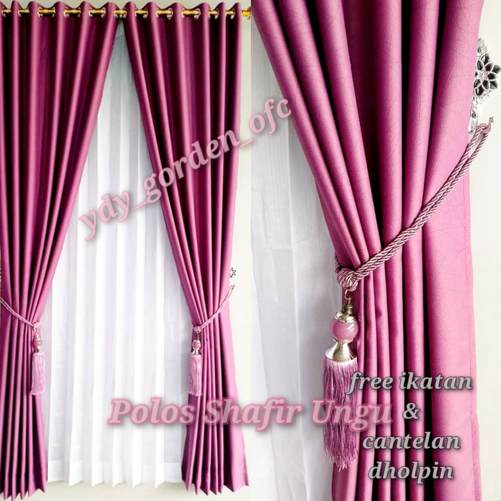 Gorden Blackout Polos Untuk Jendela Pintu Dan Sekat Ruang Tengah Model