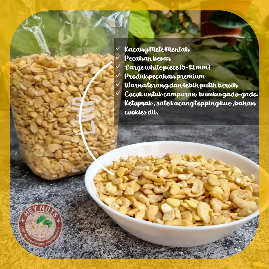 

Kacang Mede Belah Dua Belah Empat Campur Premium 1kg ( LWP = Large White Piece )