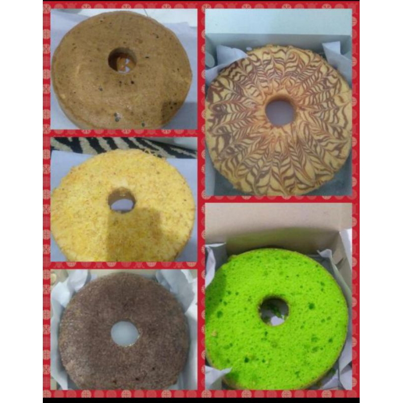 

Bolu Cake Kue Tart Homemade (Marmer, Tape, Pandan, Bolu Pisang) 18 cm Fresh Made by Order