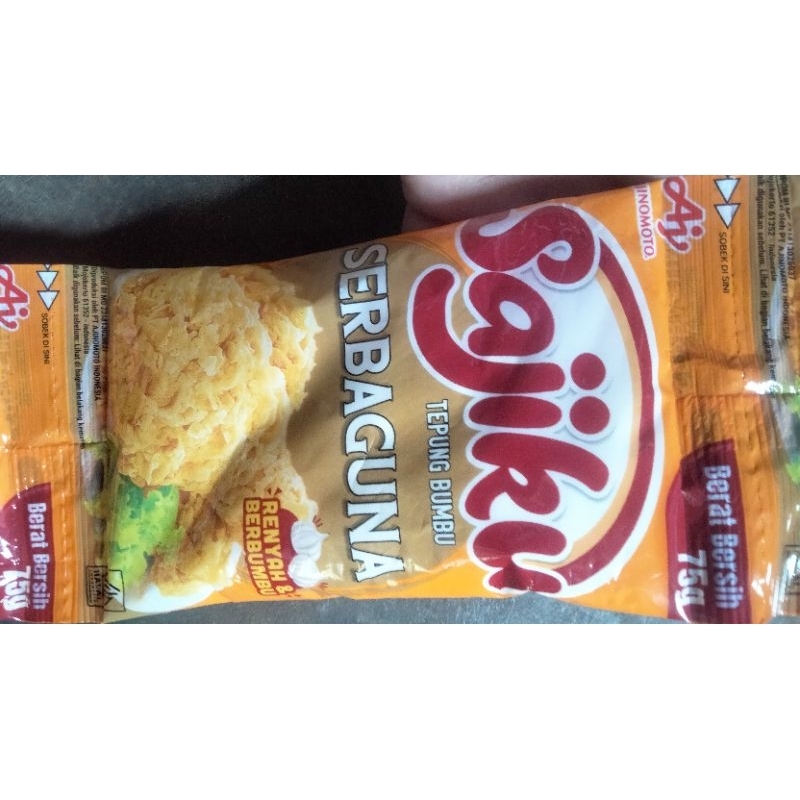 

Sajiku Tepung bumbu serbaguna 75gr harga untuk 1bungkus