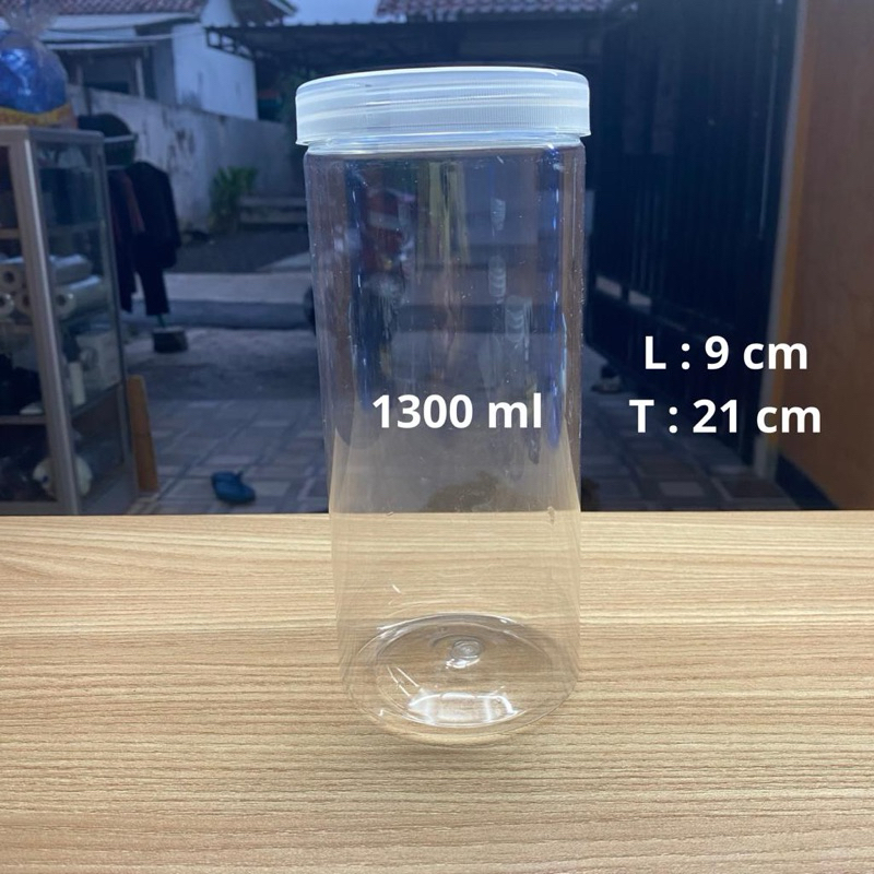 toples plastik 1300ml / jar 1300ml / toples tabung 1300ml / toples murah