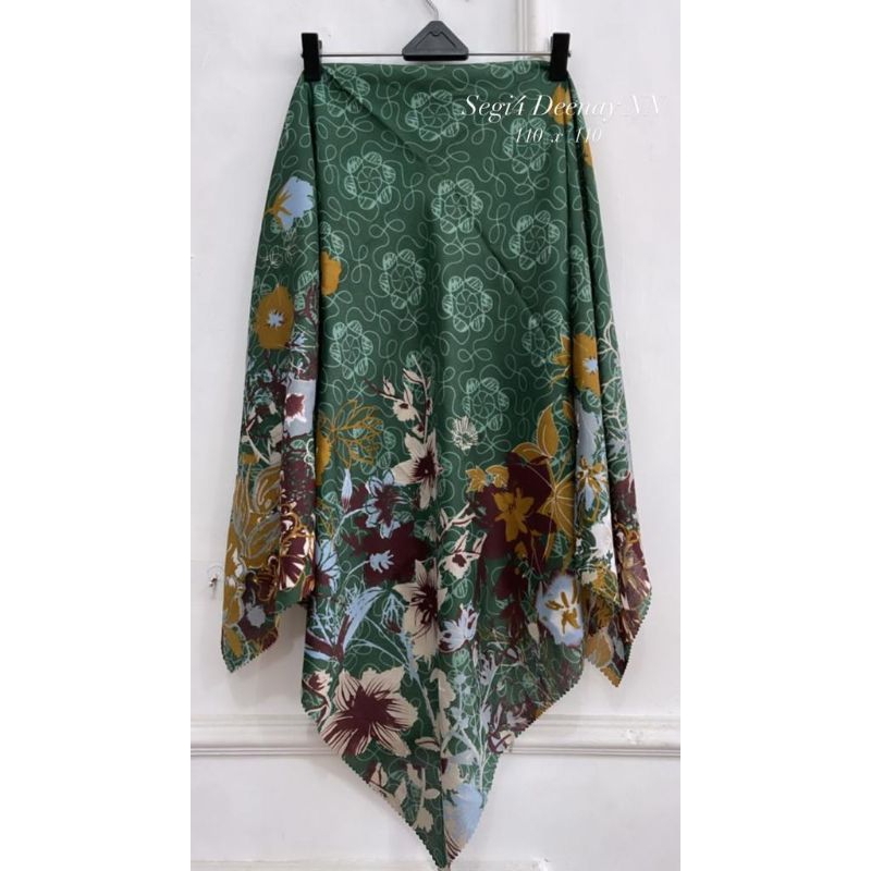 Jilbab Syar'i Motif Hijau