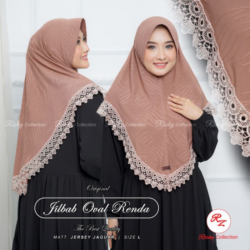 Ori rizky/Jilbab Bergo Jersey/jilbab Oval Renda