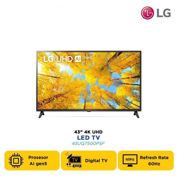 LG 43UQ7500 TV SMART TV UHD 4K HDR 43 Inch 43UQ7500PSF