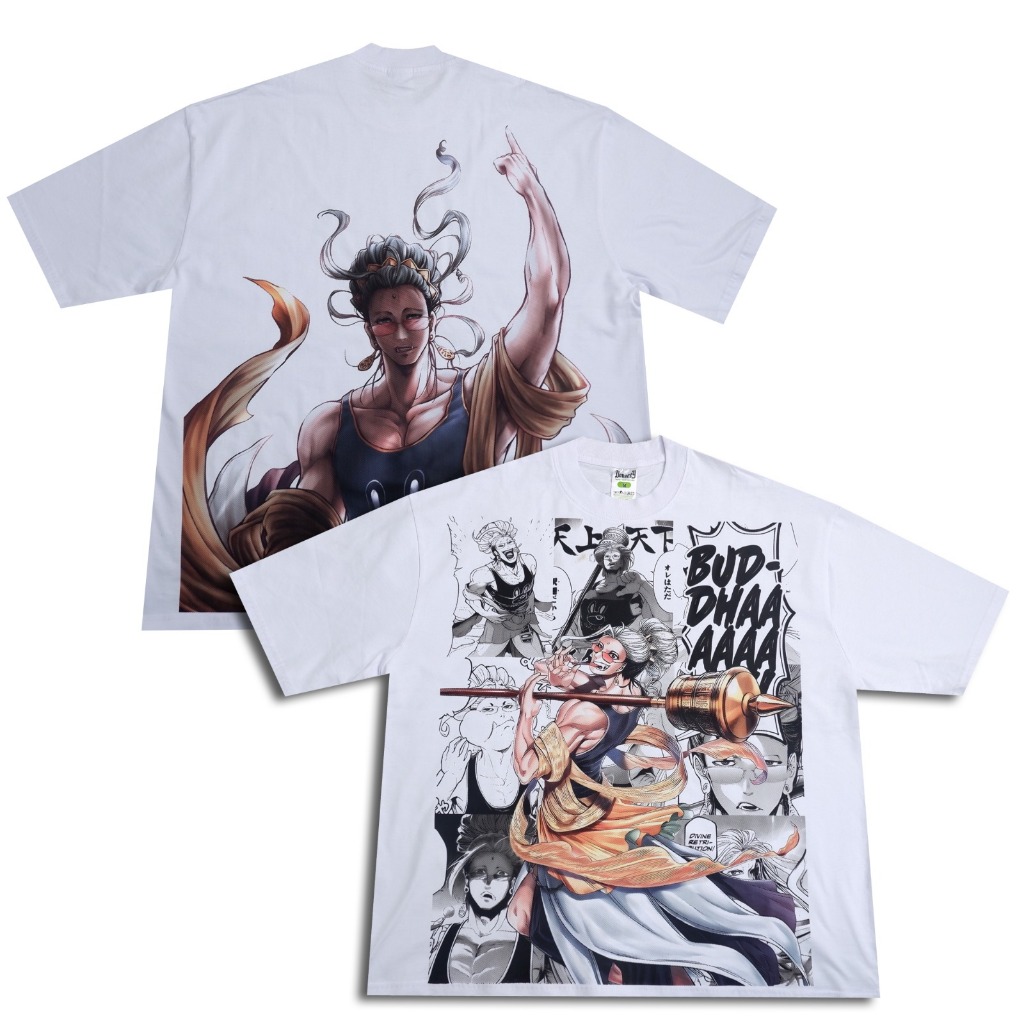Tshirt Buddha Record Of Ragnarok White Series Kaos Anime Vintage Bootleg Oversize